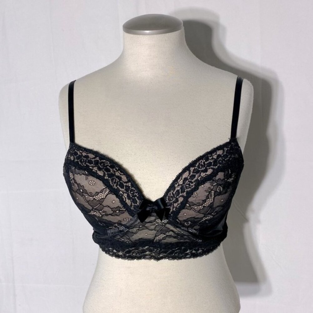 5/$25 Ardene Lingerie Elegant Sexy Black Lace Bralette M